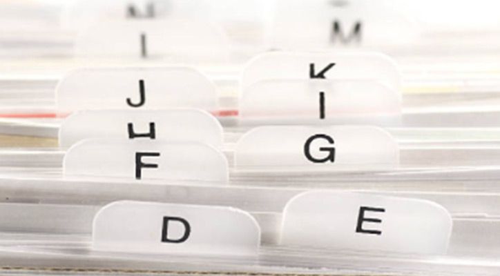 Schmuckbild Tabs mit Buchstaben