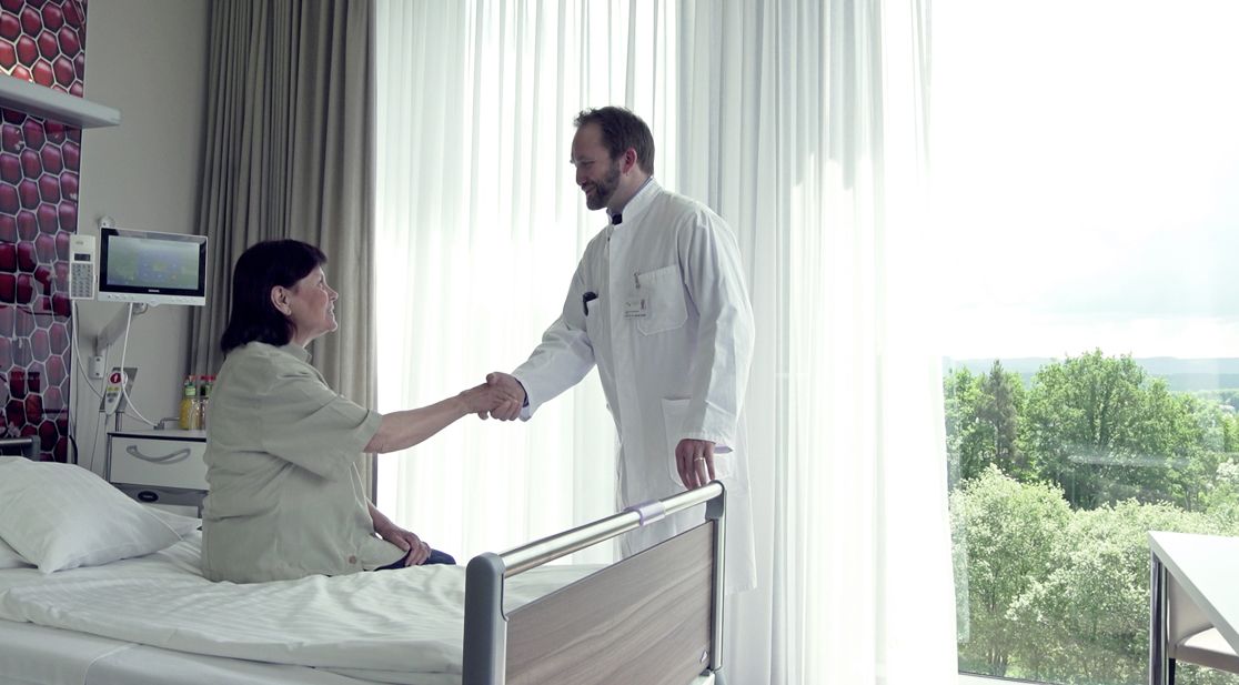 Doctor in a ward room