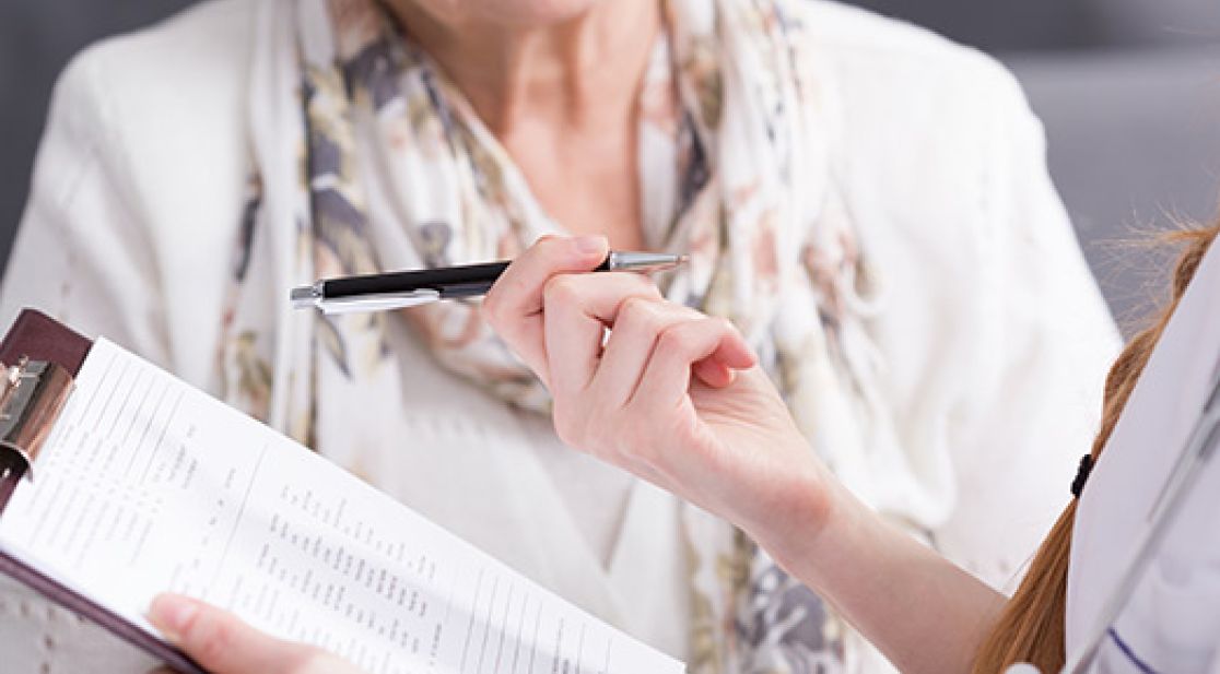 Patientin im Beratungsgespräch