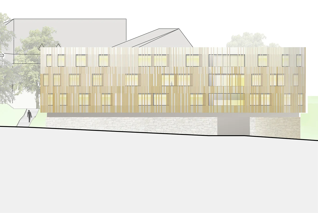 Grafik Architetktur zum Anbau