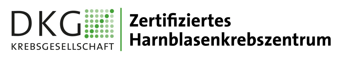 DKG Logo und Zertifiziertes Harnblasenkrebszentrum
