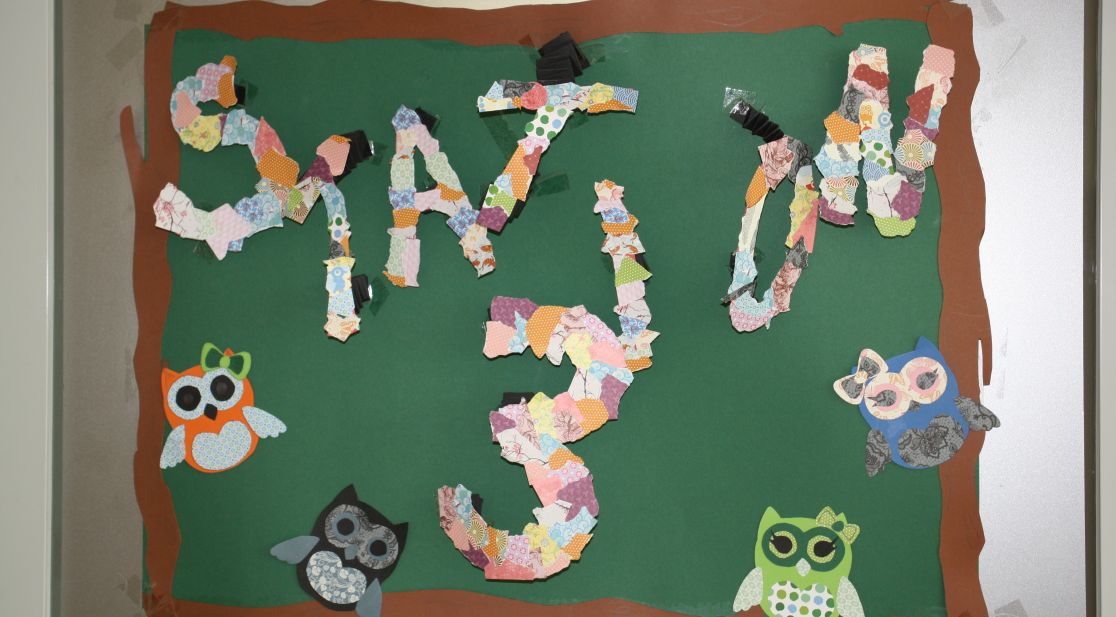 Schmuckbild Collage Station 3 auf grünem Hintergrund