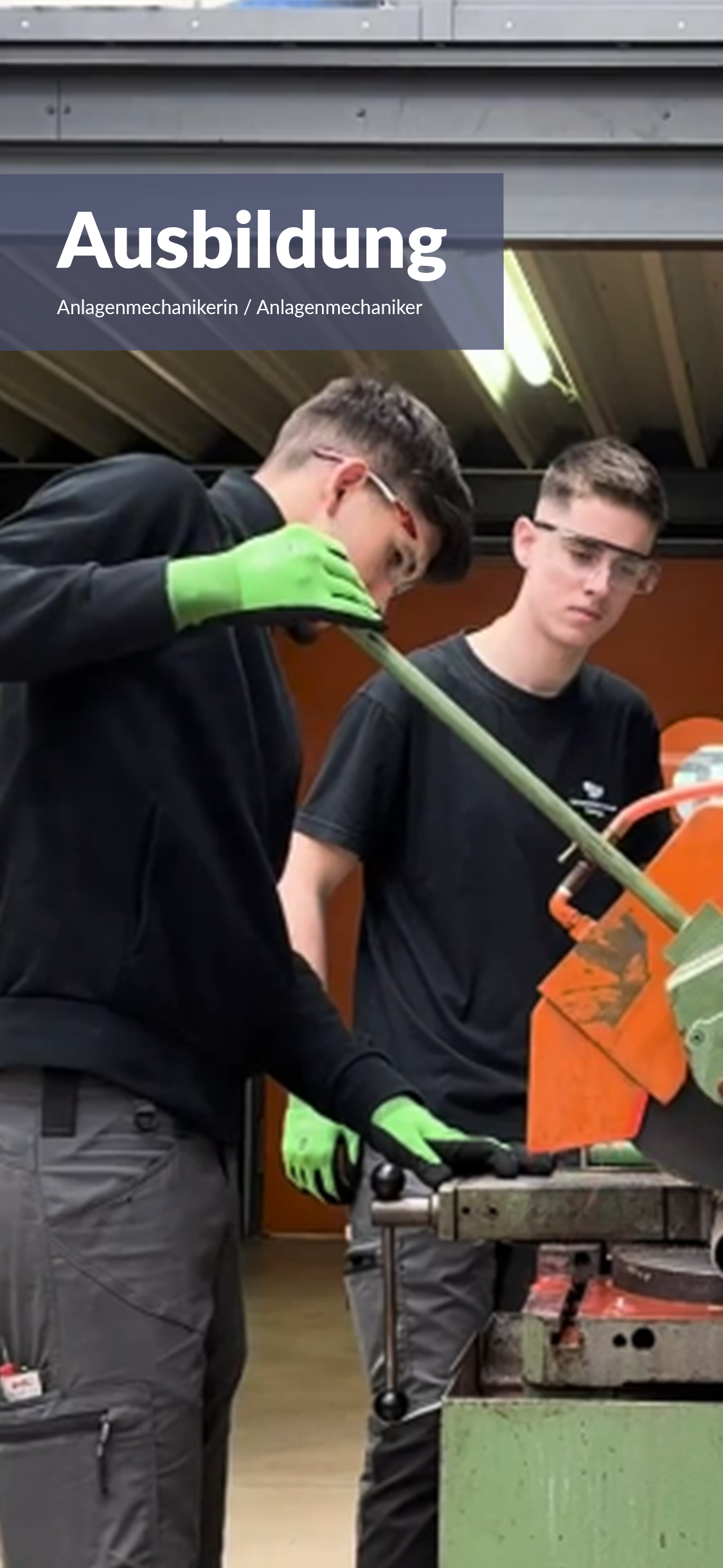 Vorstellung Ausbildung Anlagenmechaniker