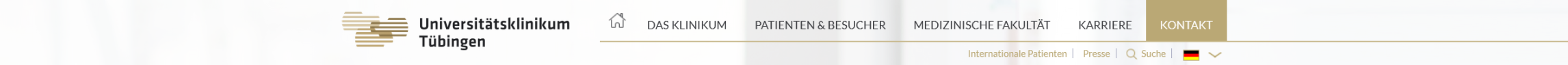 Hauptnavigation mit Feldern: Goldenes Feld Kontakt