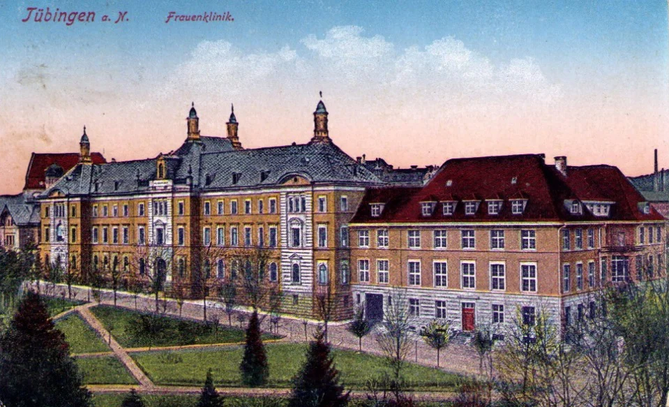 Abbildung der Frauenklinik mit dem Erweiterungsbau
