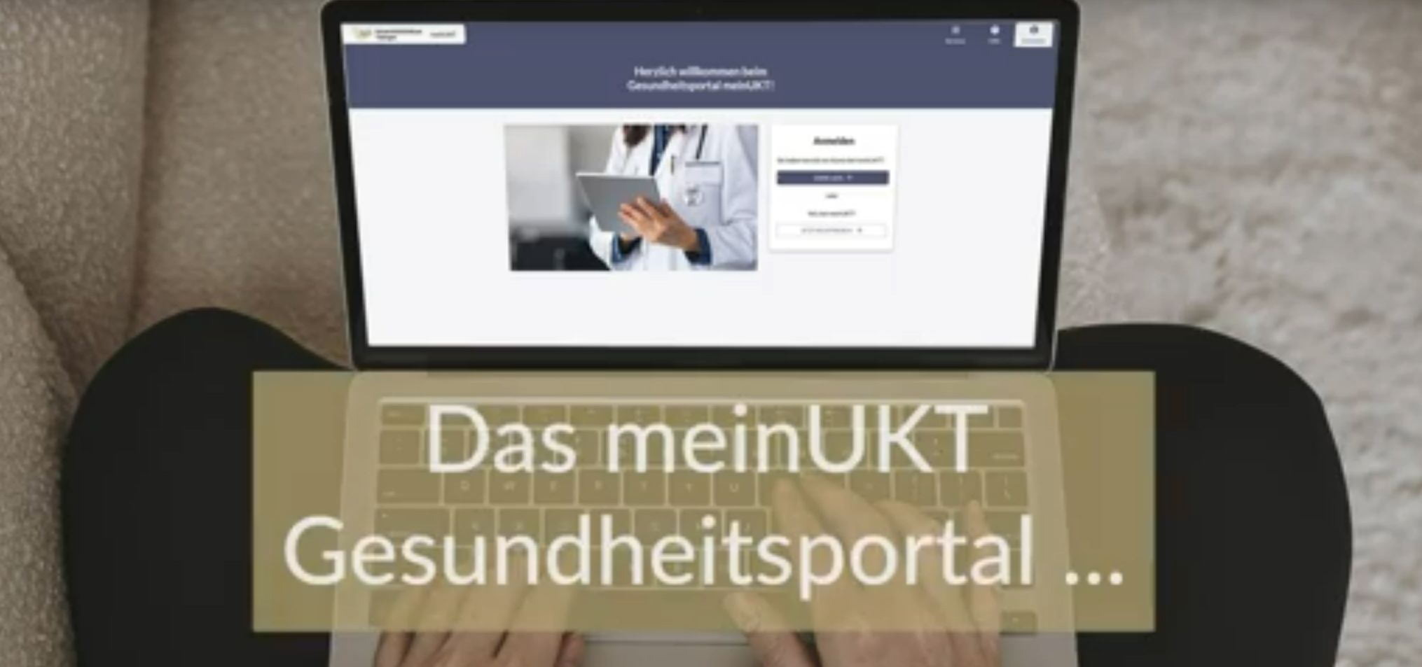 Video Thumbnail: Bildschirm mit Händen