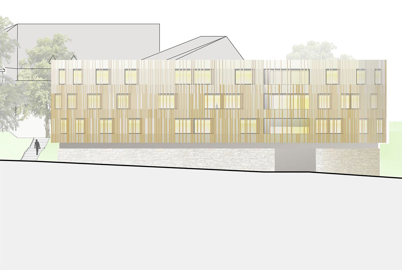 Grafik Architetktur zum Anbau