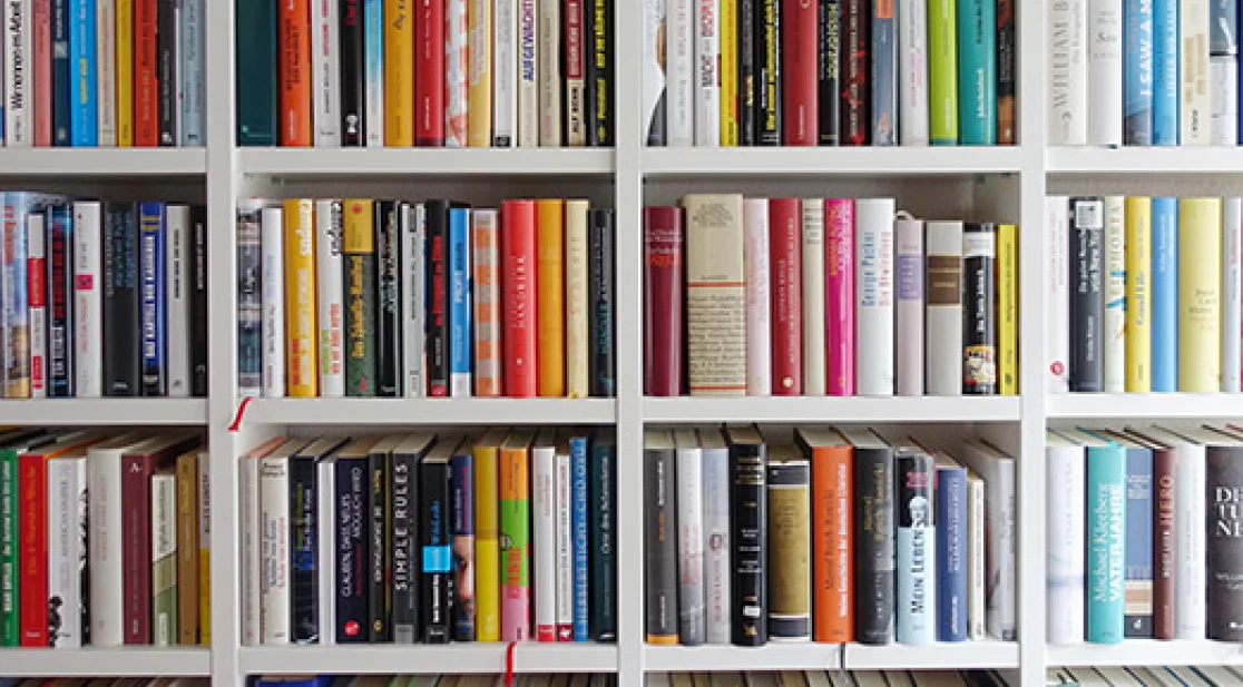 Bücher in einem Regal