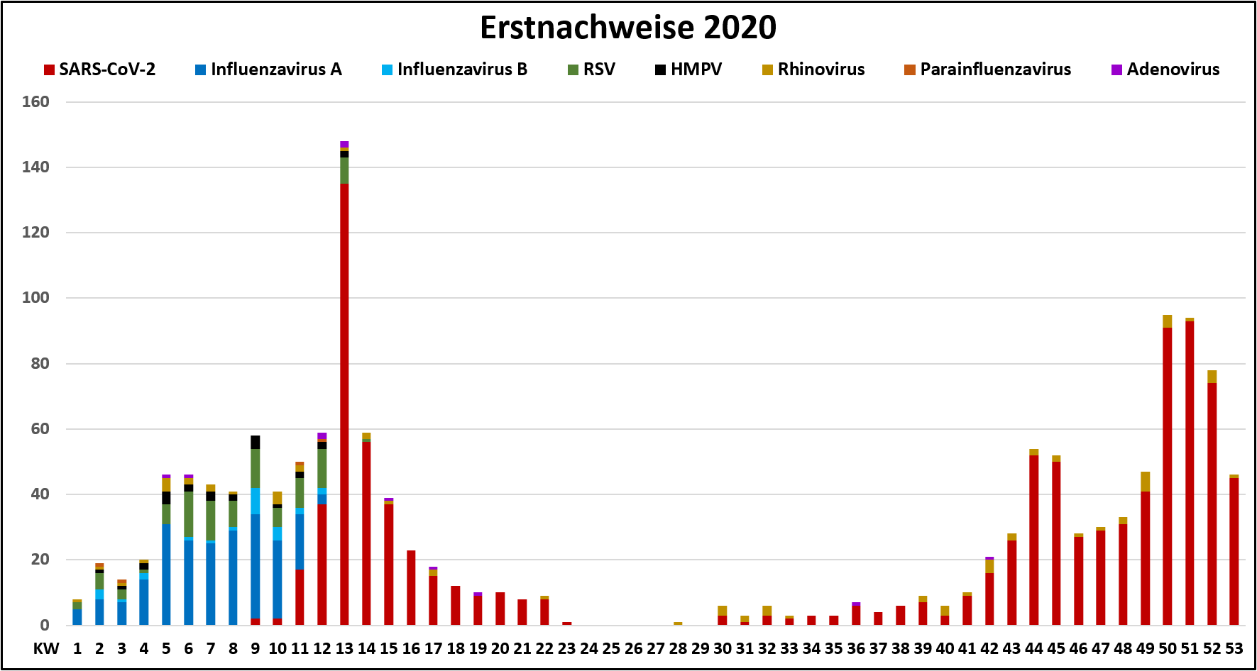 Grafische Darstellung der RV-Nachweise 2020