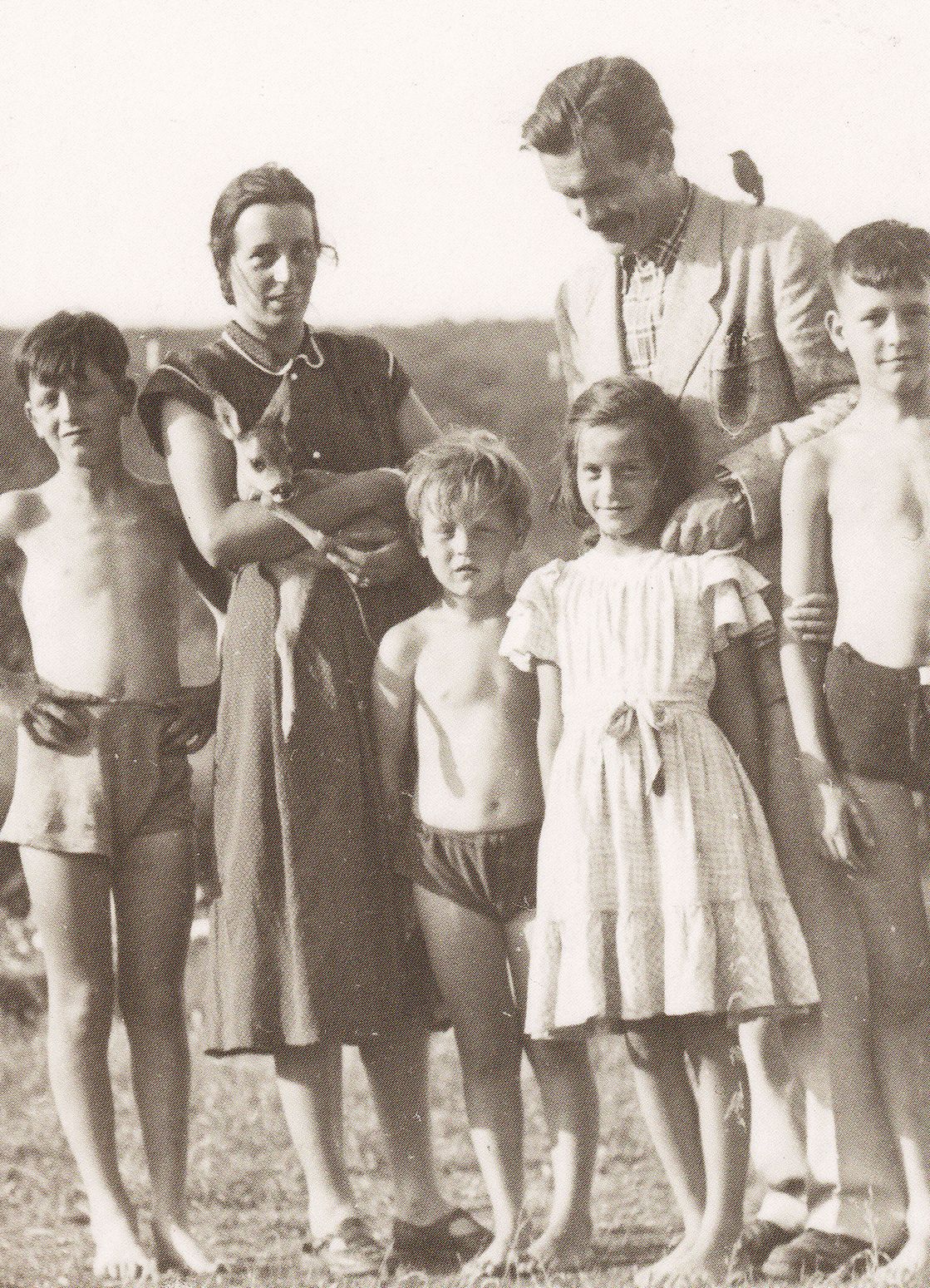 Gruppenfoto in Sepia