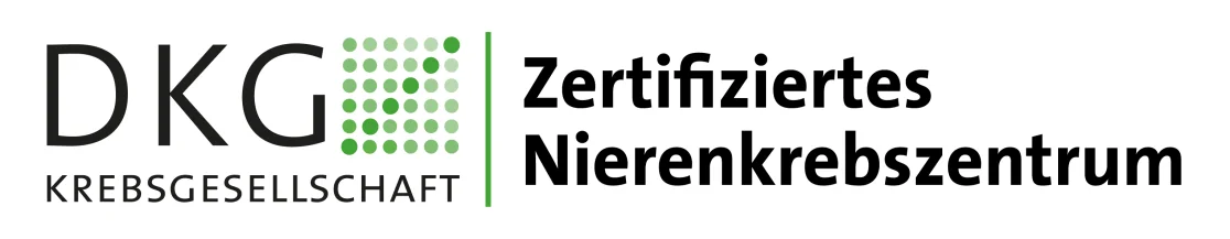 DKG Logo und Zertifiziertes Nierenkrebszentrum
