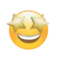 Smiley mit Sternchen auf den Augen