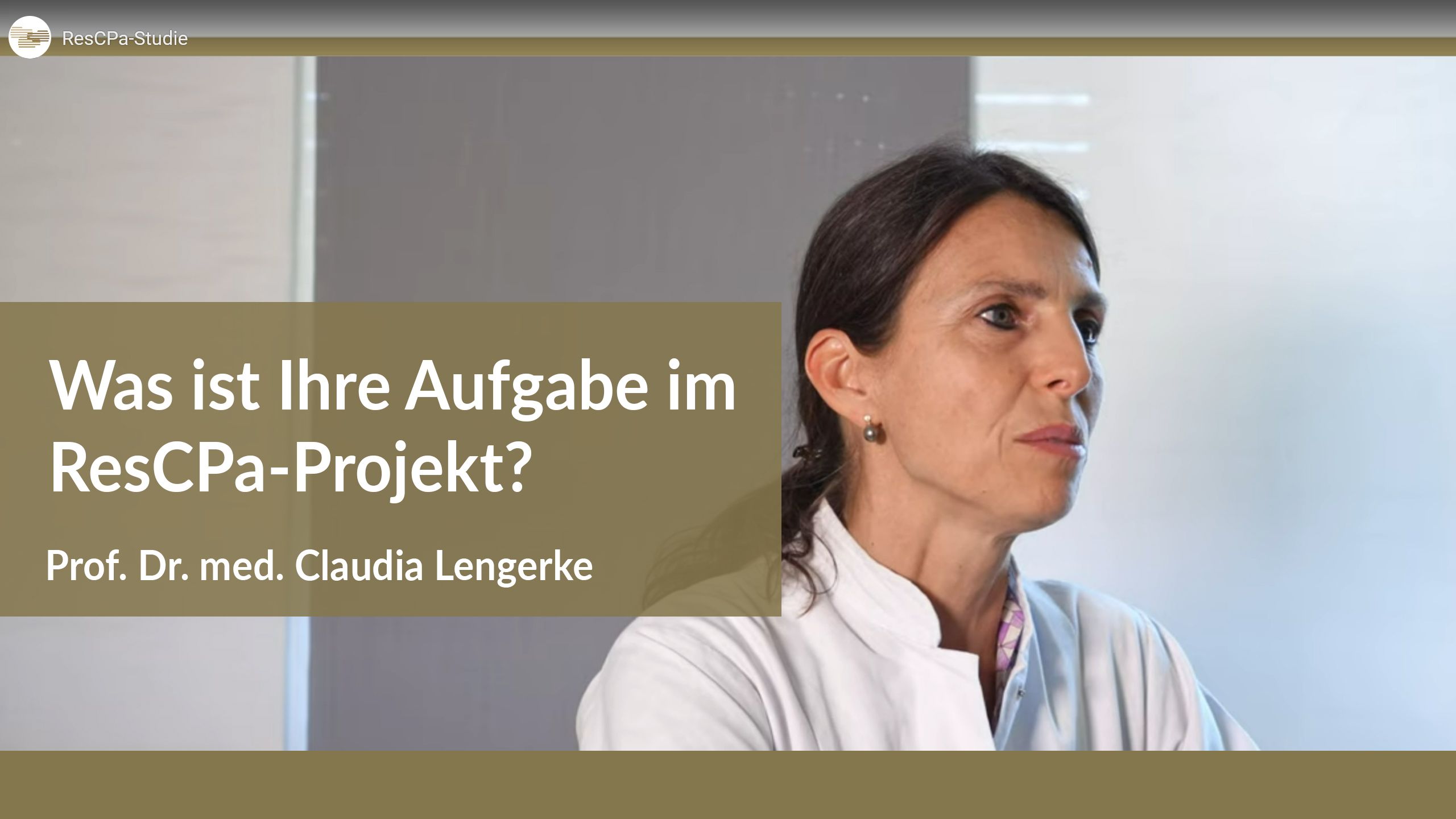 Video-Startfolie: Was ist Ihre Aufgabe im ResCPa-Projekt?