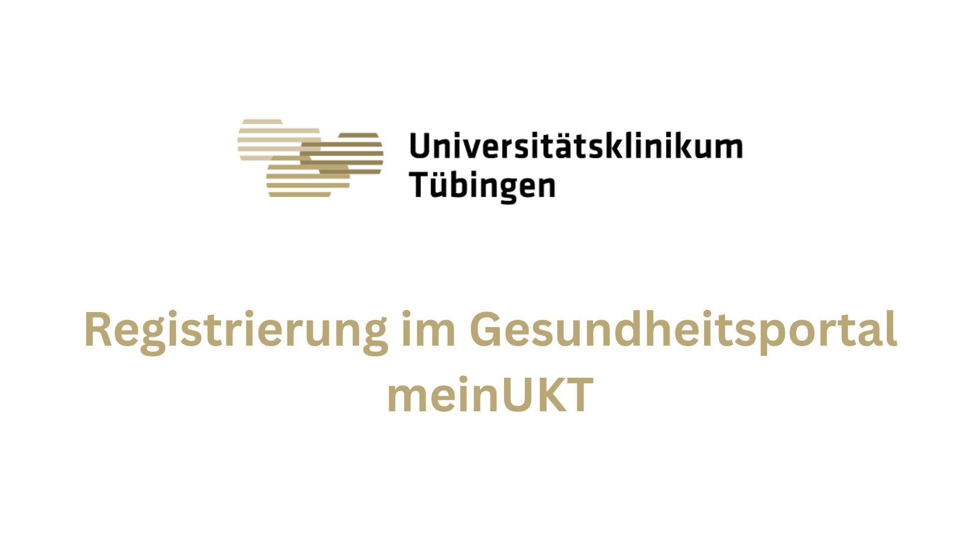 Startfolie: Erstellen und Verknüpfen eines Patientenkontos