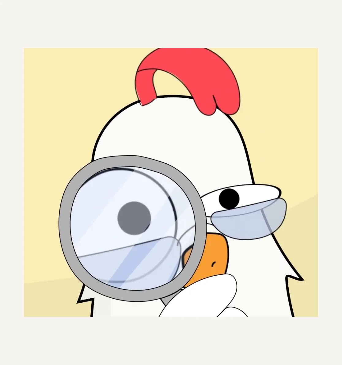 Videothumbnail: Huhn mit Lupe