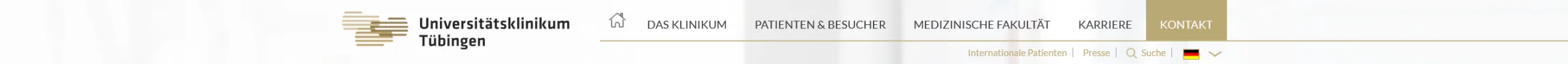 Hauptnavigation mit Feldern: Goldenes Feld Kontakt