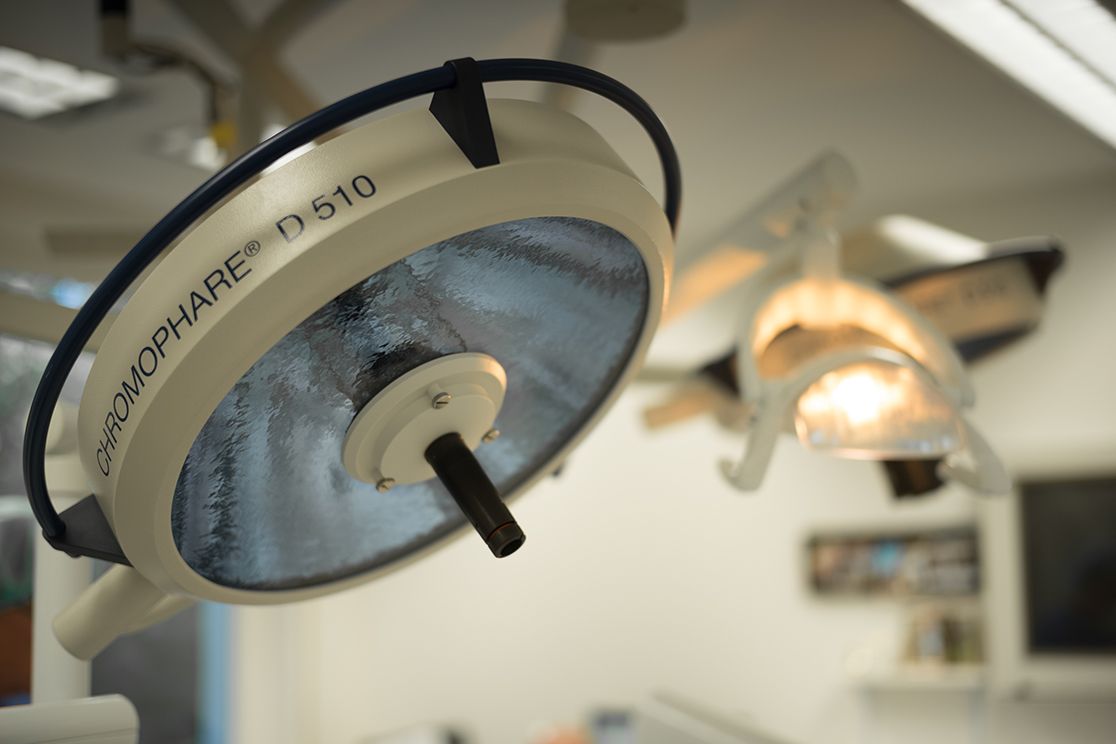 Lampen im Behandlungsraum