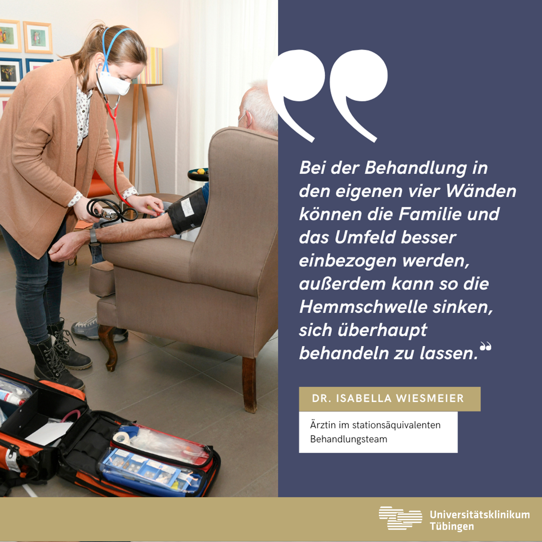 Prof. Wiesmeier untersucht Patienten zu Hause.