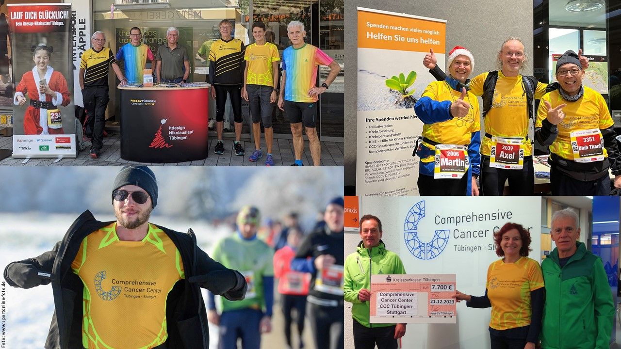 Bildcollage mit Szenen des Laufs