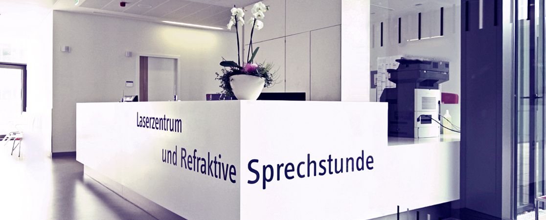 Empfangsbereich Sprechstunde für Refraktive Chirurgie
