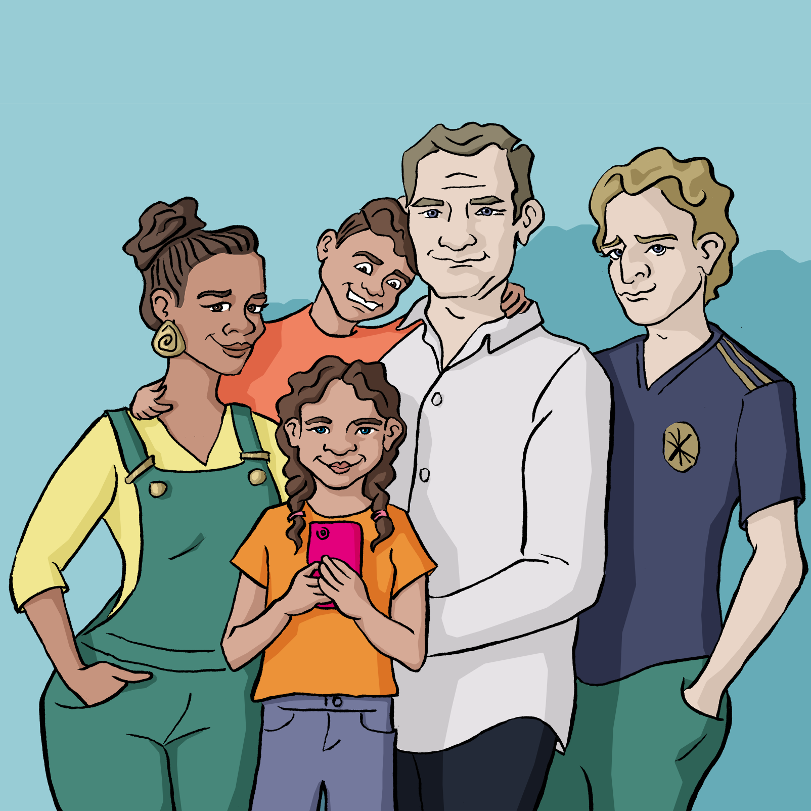 Schmuckbild: Familie mit 3 Kindern