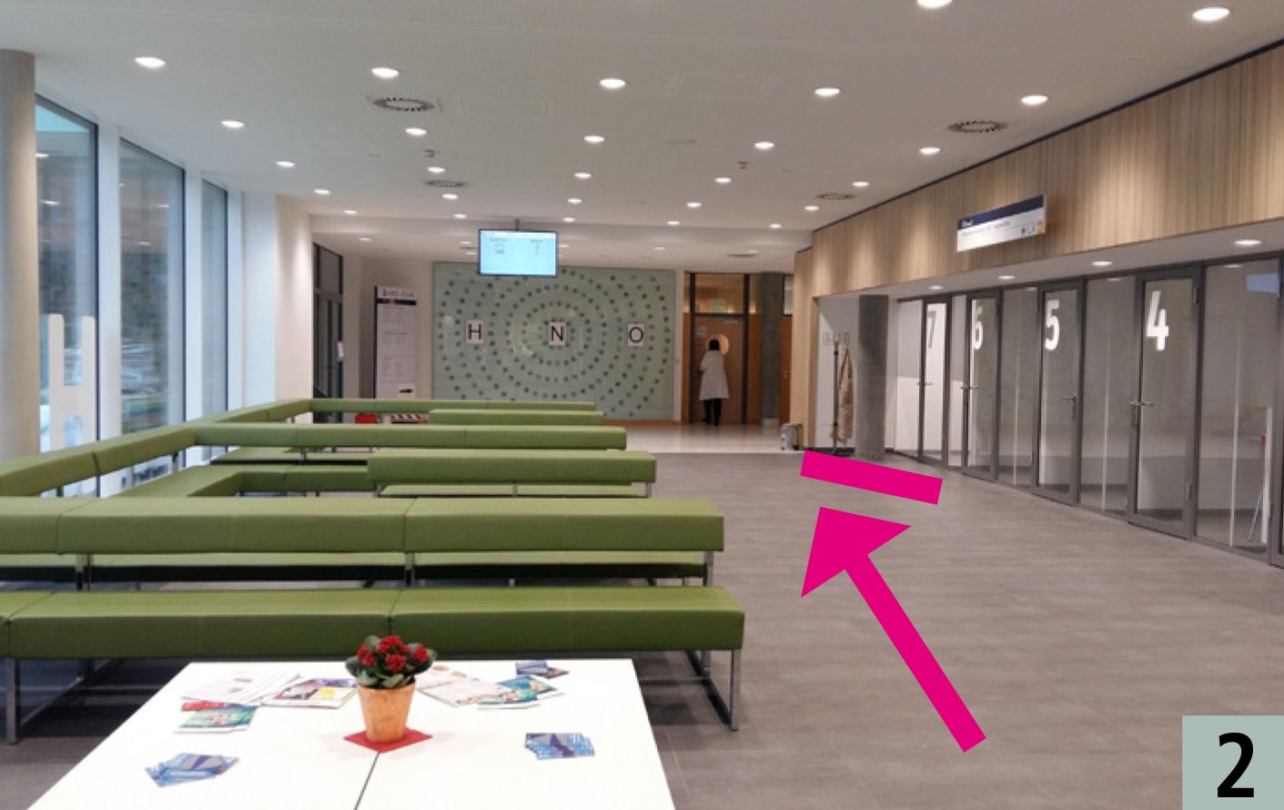 Wartebereich der Anmeldung