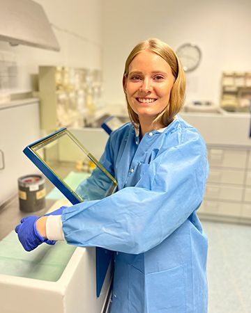 Marieke Lütje im Labor