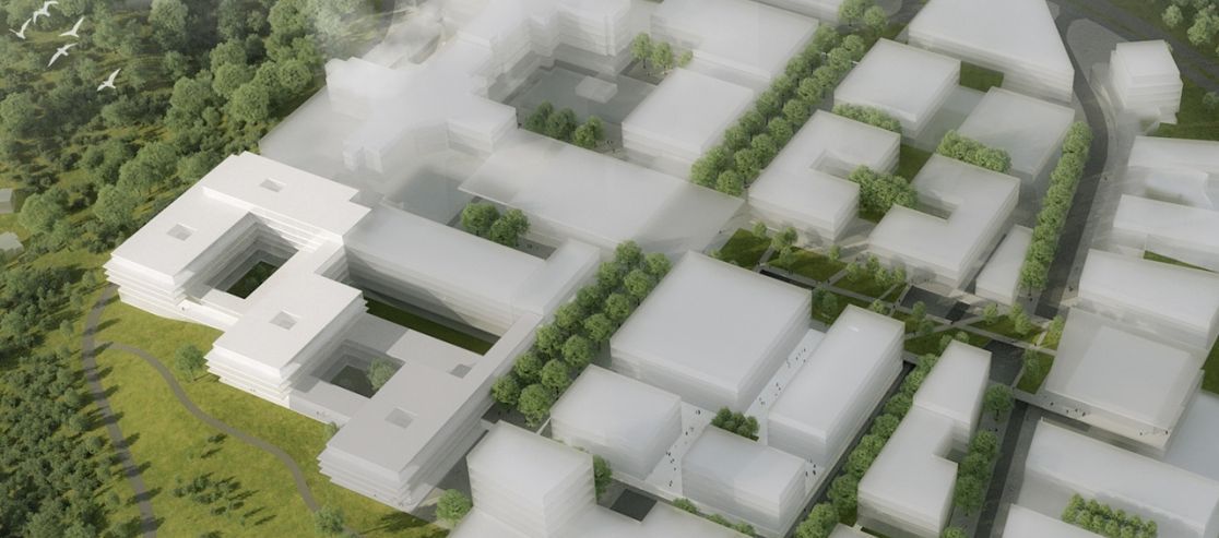 Bauskizze des Universitätsklinikums