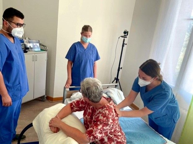 Durchführung der Tele-Praxisanleitung (Simulation)