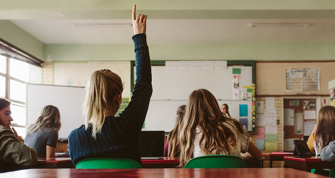 Schüler in Klassenzimmer