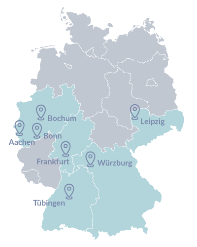 Deutschlandkarte mit Standorten