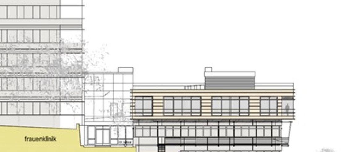 Bauskizze des Universitätsklinikums