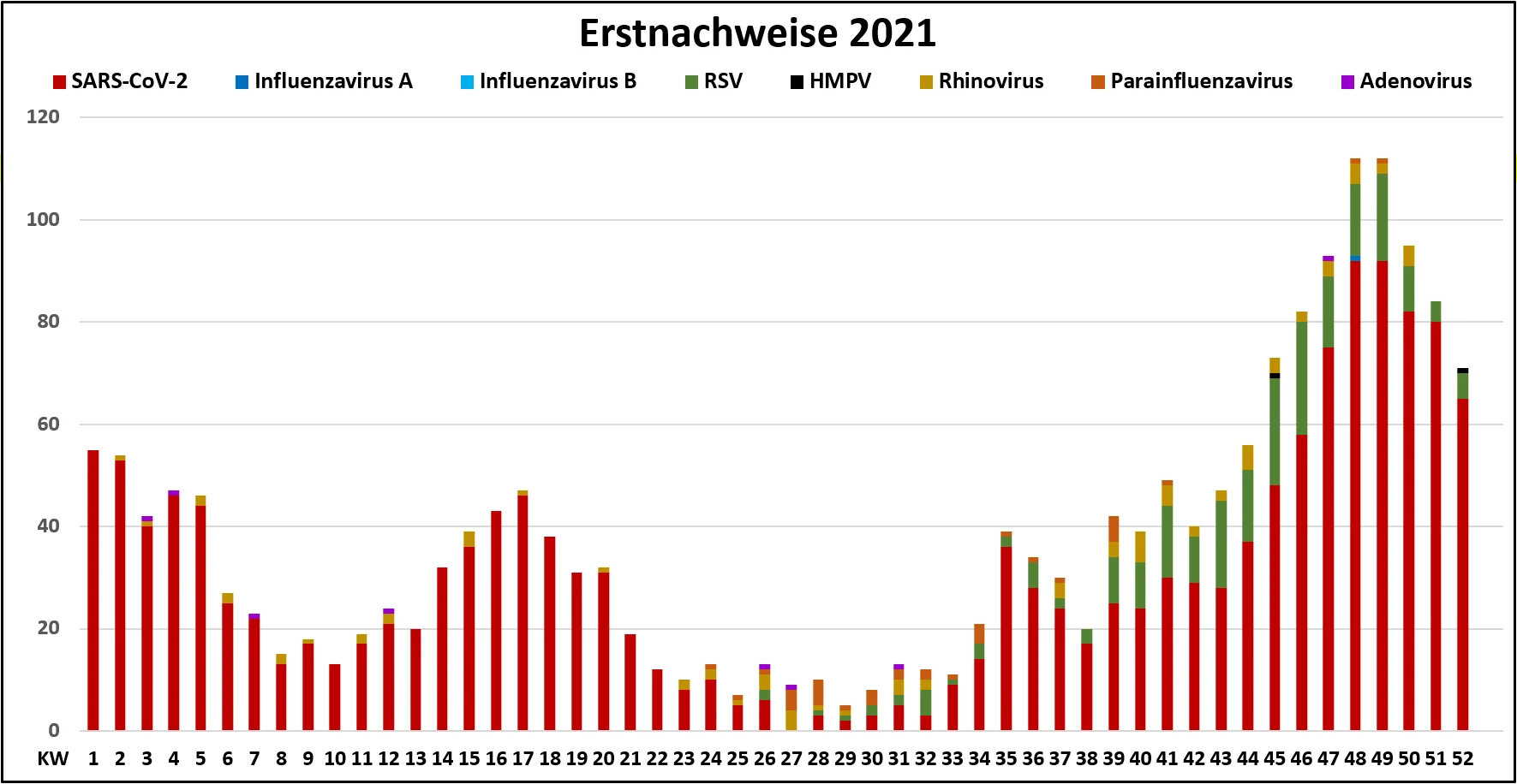 Grafische Darstellung der RV-Nachweise 2021