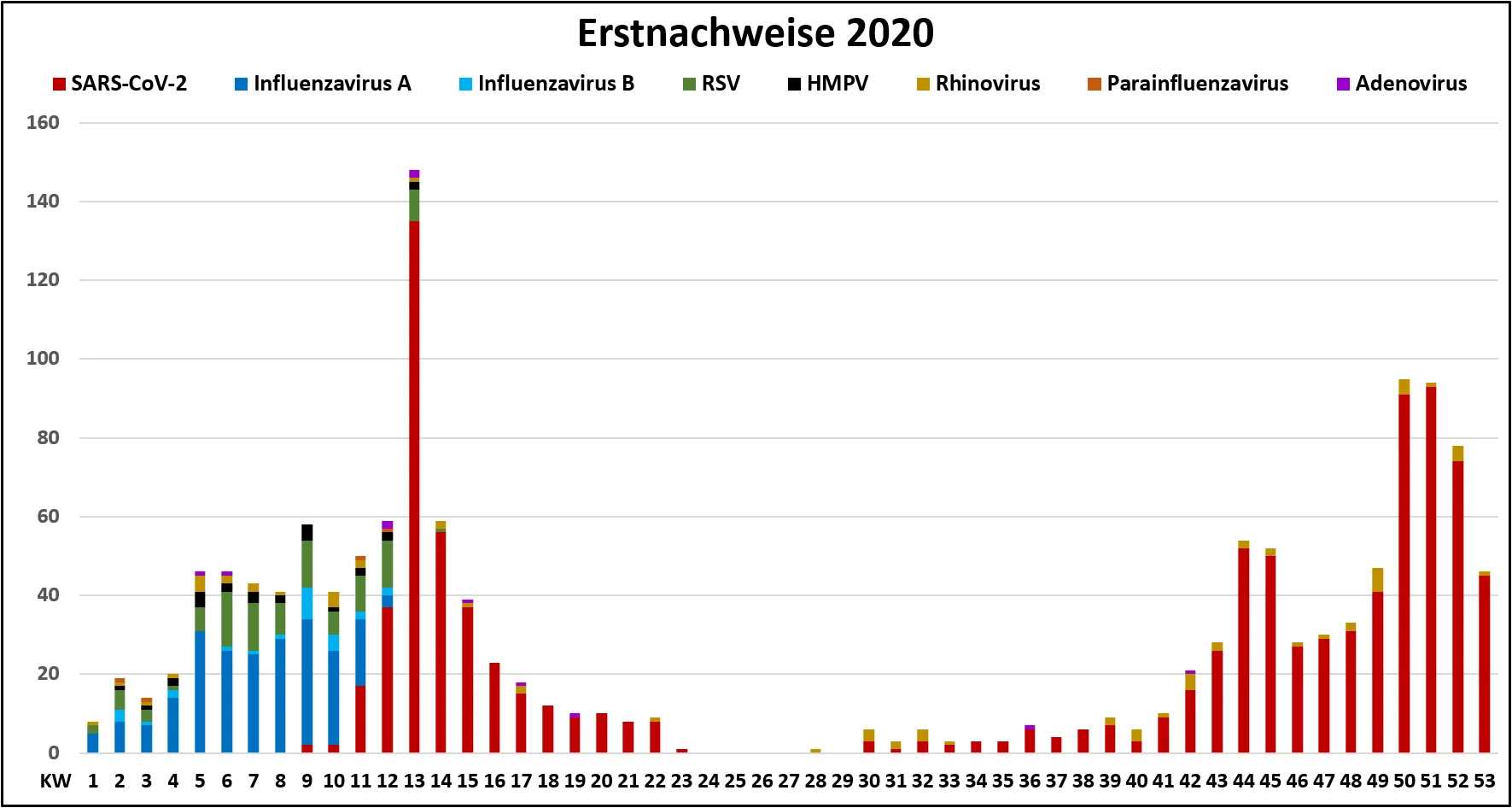 Grafische Darstellung der RV-Nachweise 2020