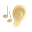 Emoji Ohr mit Musiknoten