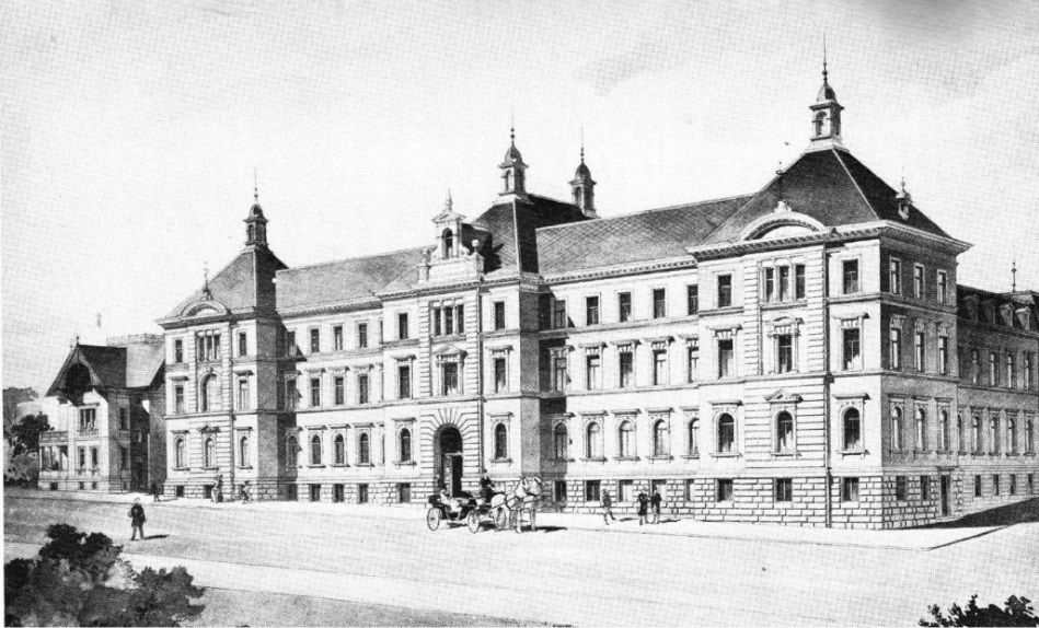 Historische Aufnahme der Frauenklinik Tübingen