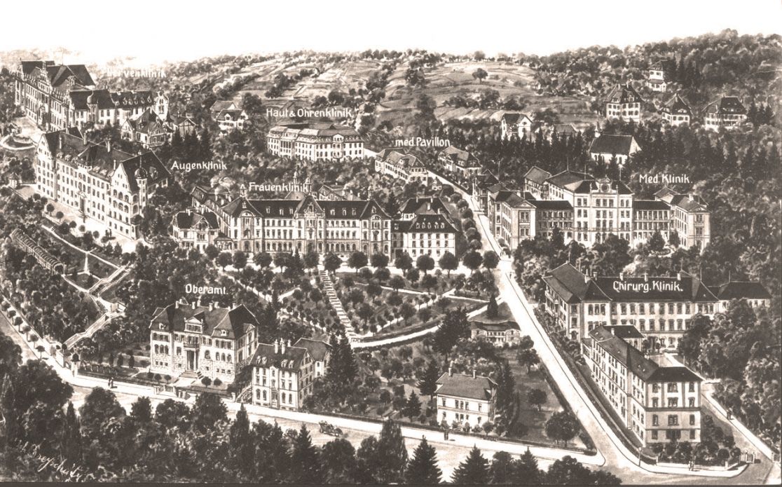 Historisches Bild des Klinikviertels