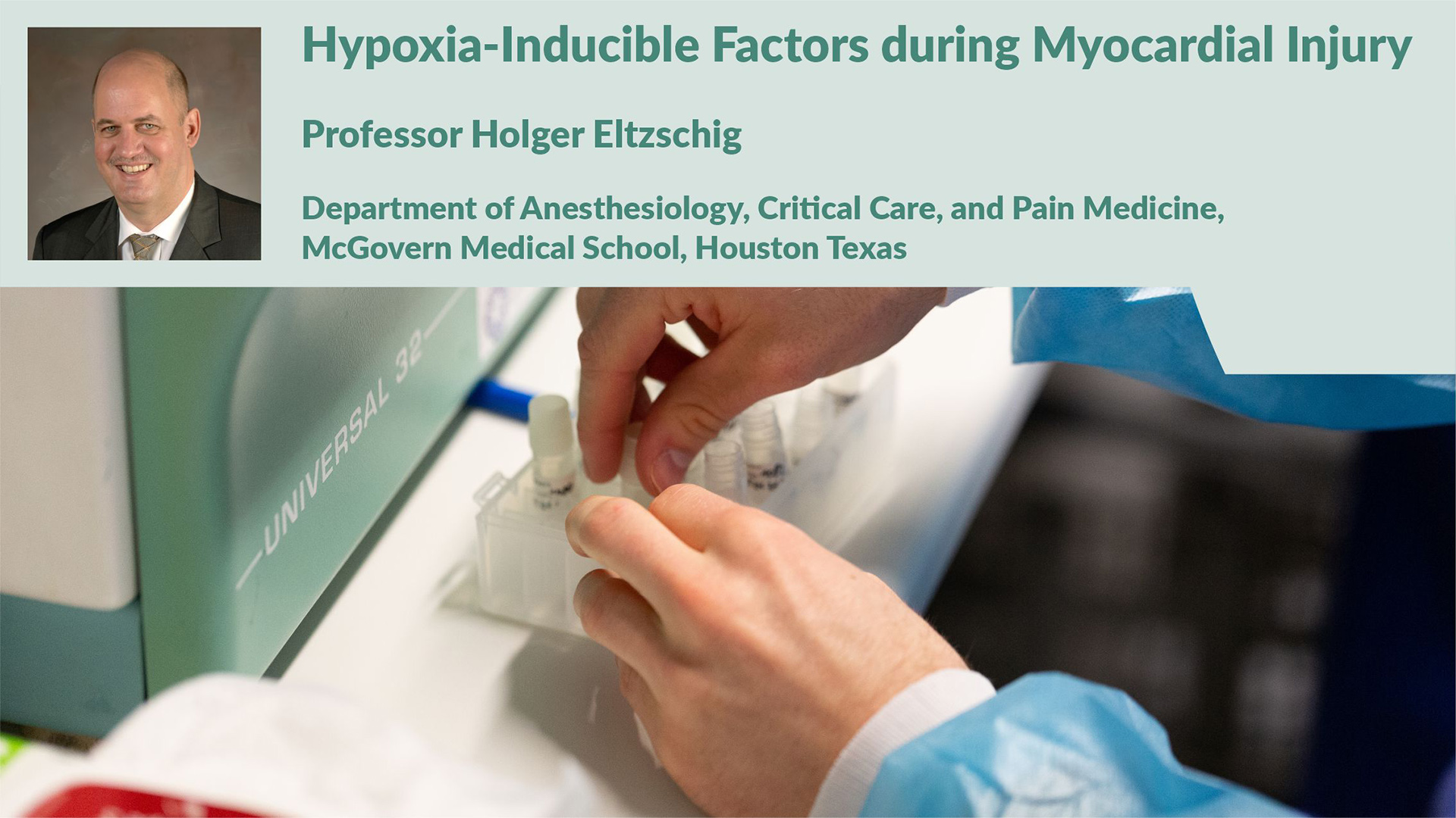 Special Lecture: Professor Holger Eltzschig , Houston